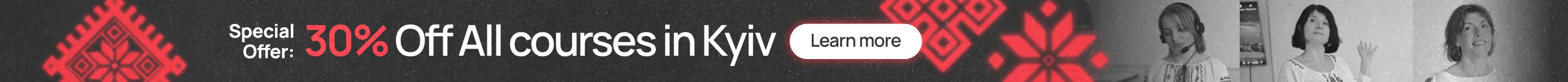 Save 30% on All Courses